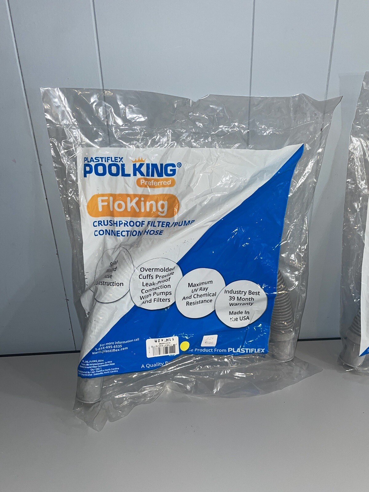 2 Pool King FloKing Filter Pump Crush Proof Connector Hose 1-1/4&Prime; 1.25&Prime; X 2&prime; Ft