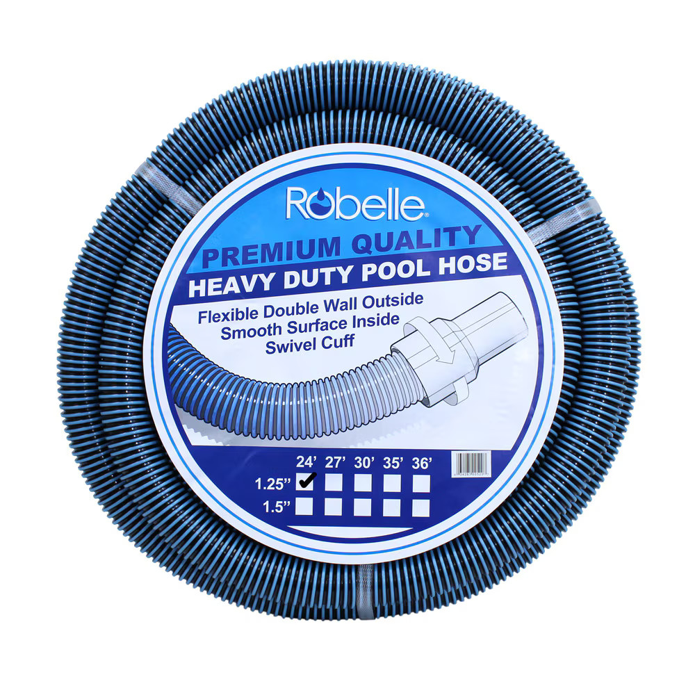 Robelle Spiral Vacuum Swimming Pool Cleaner Hose – 24&prime; x 1.25&Prime;