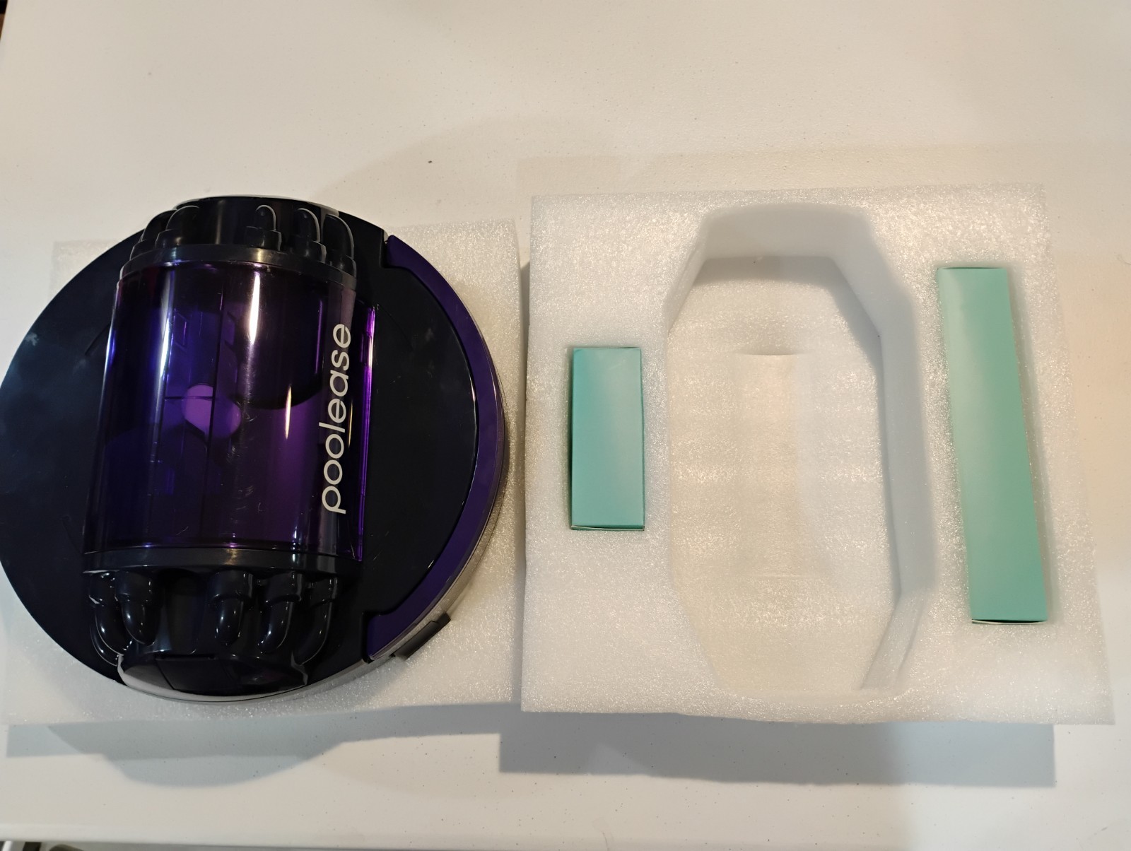 POOLEASE X1P4 Cordless Automatic Robotic Pool Cleaner Testing No Retrieval Hook