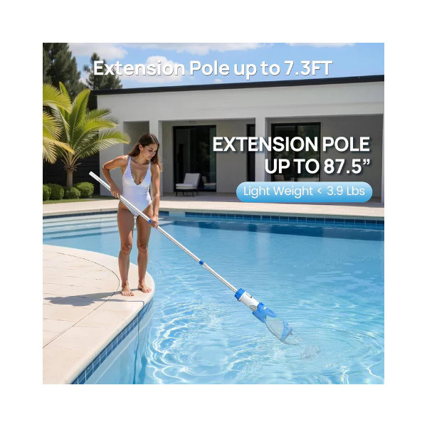 Consciot Cordless 1320 GPH Pool Vacuum Cleaner 22 GPM Rechargeable Handheld