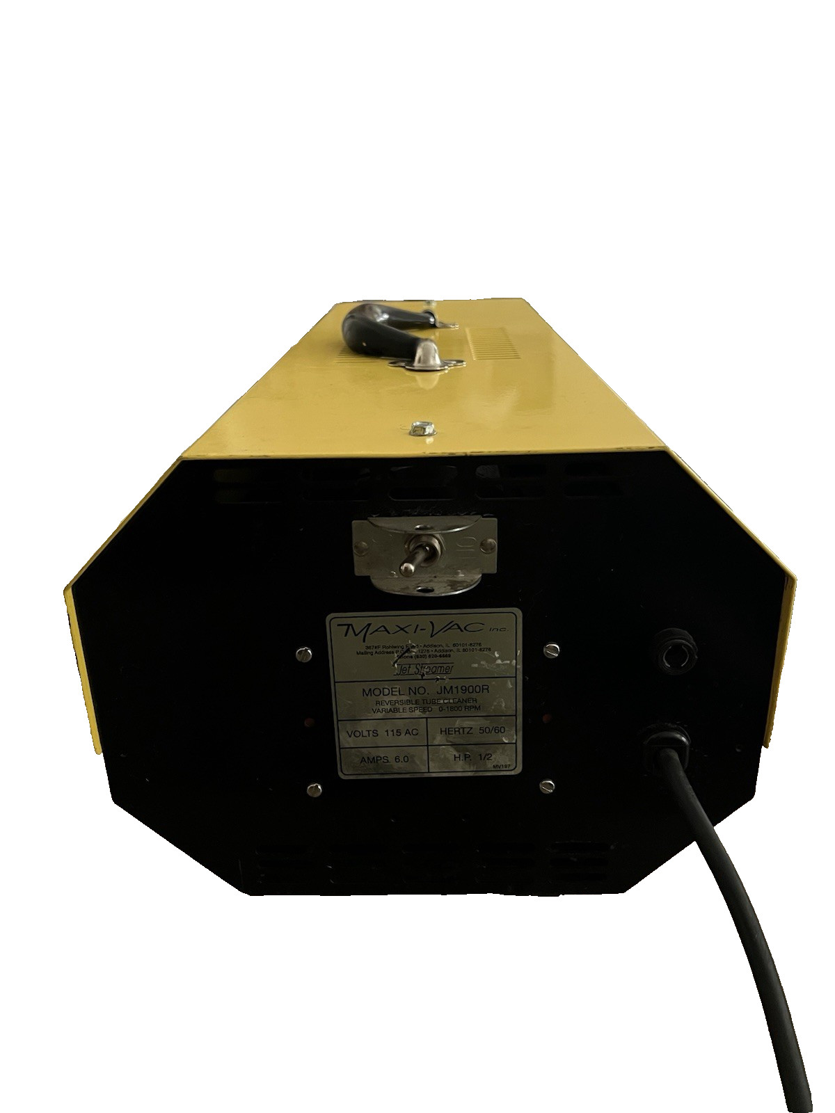 Maxi-Vac Jet Mate JM 1900 R Variable Speed Boiler Chiller Exchanger Tube Cleaner
