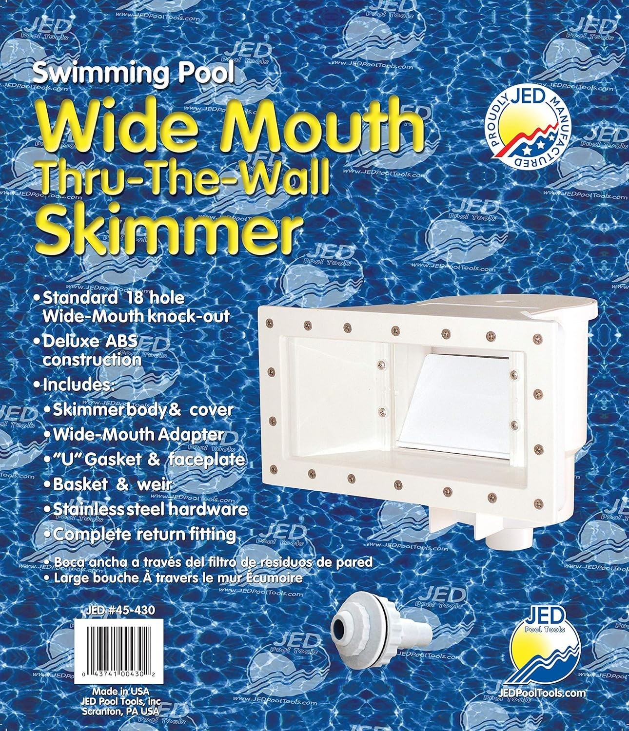 High-Performance Wide Mouth Pool Skimmer & Durable Accessory Set Made in USA