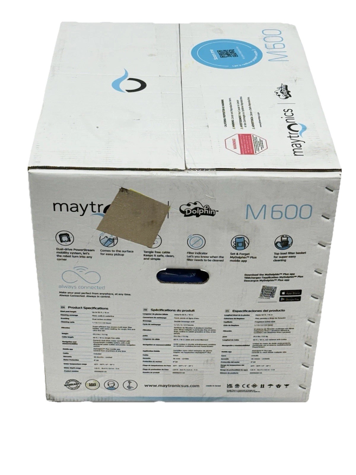 Maytronics Dolphin M600 Wifi Robotic Pool Cleaner Floor Wall Waterline BRAND NEW