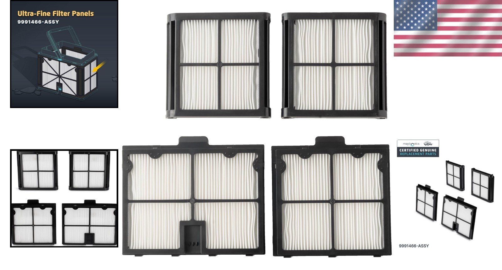 Genuine Ultra-Fine Filter Panels 4PK