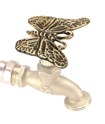 Butterfly – Decorative Outdoor Faucet Handle with Universal Adapter, Brass,