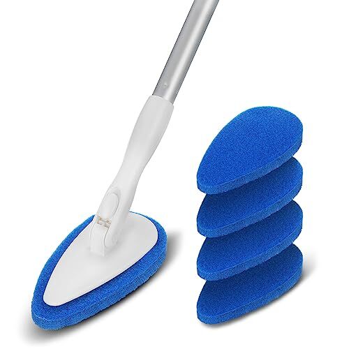 Shower Bathtub Tub Tile Scrubber Cleaning Brush with 51 » Handle, 5 Non
