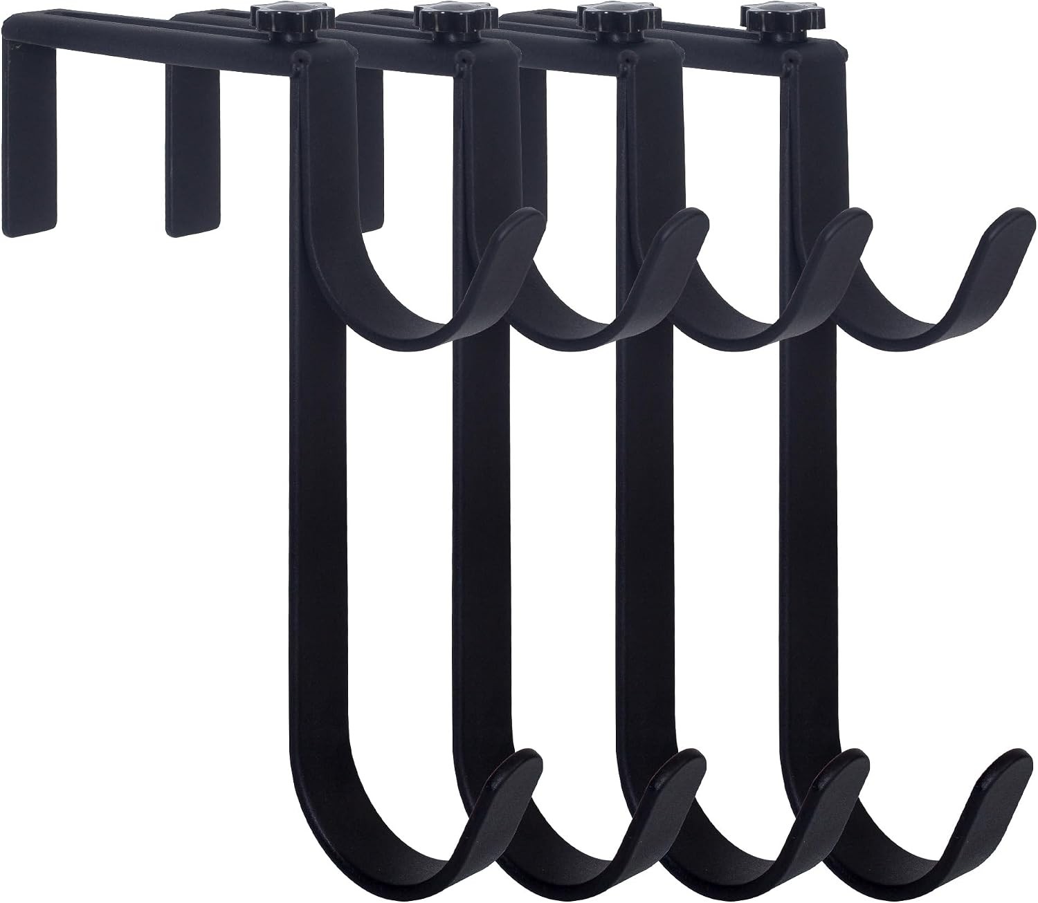 Heavy Duty Pool Pole Hangers Adjustable Hooks Poles Hoses Skimmers Black Fence
