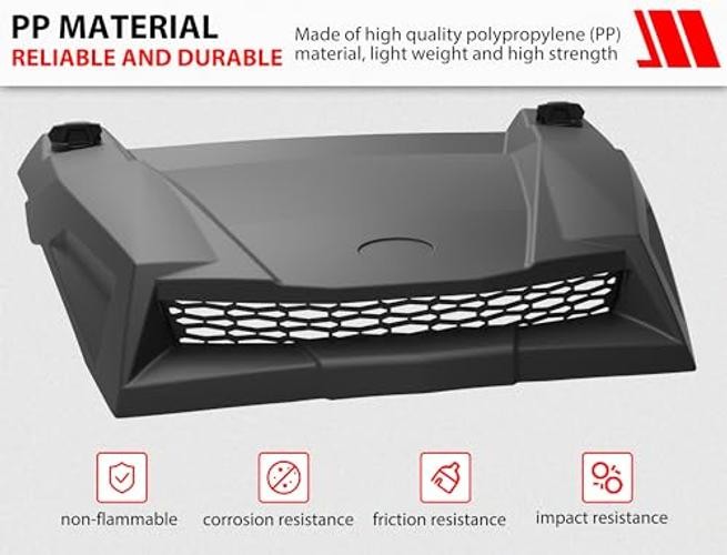 Turbo Hood for Polaris RZR XP 1000/ RZR 900 2014-2020 | Black PP Turbo Hood