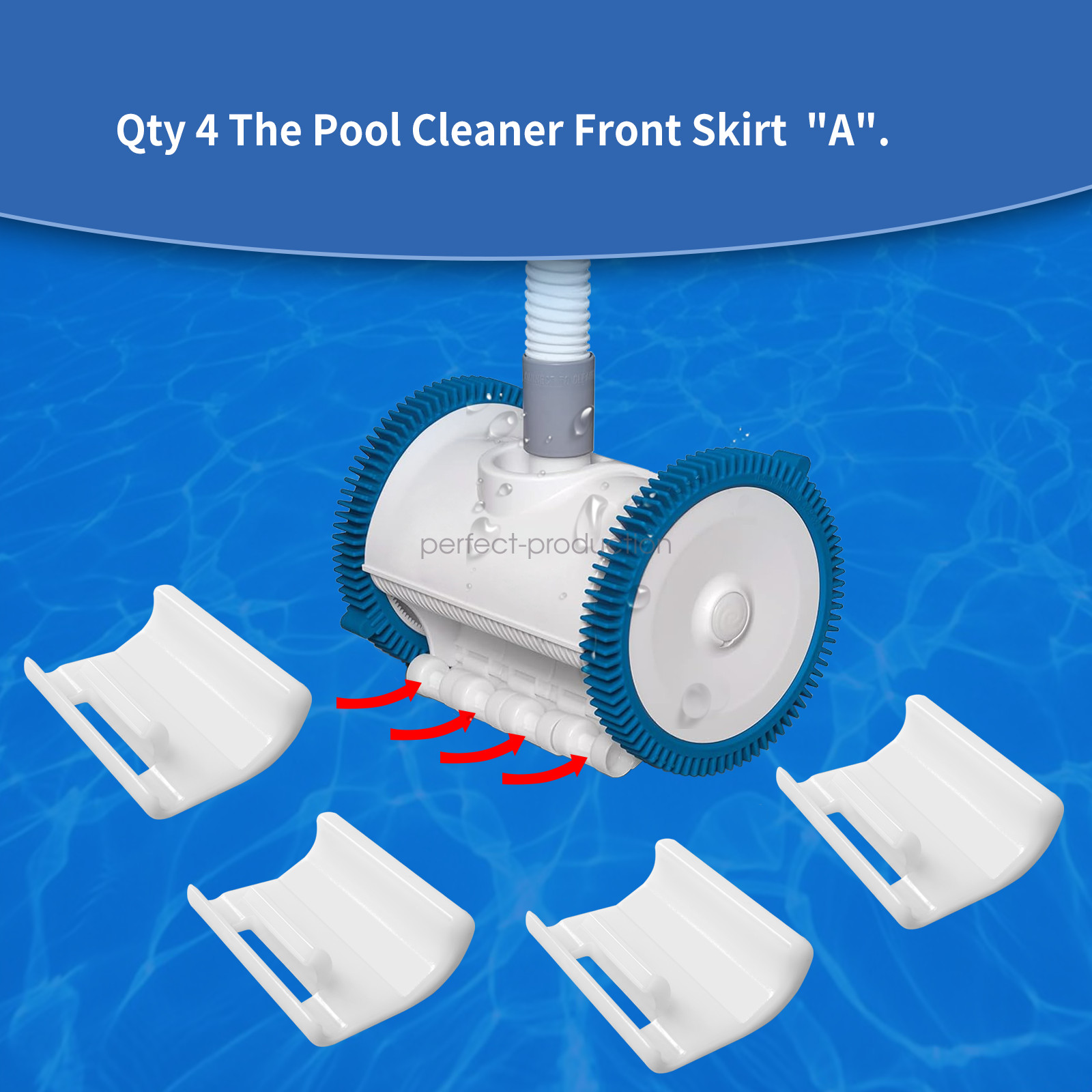 The PoolCleaner Poolvergnuegen Front Skirt Kit A For Hayward 2X 4X 896584000-099
