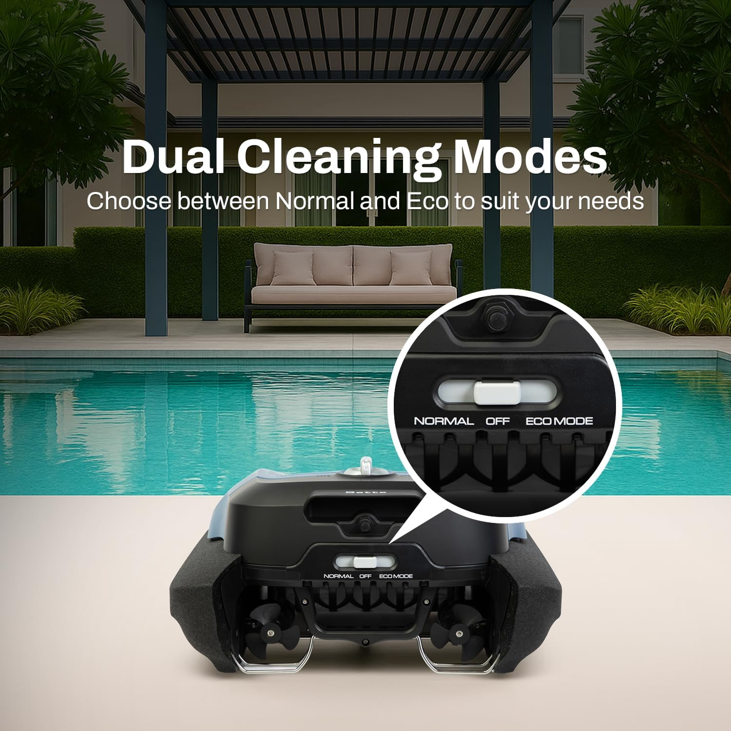 Betta Flex Solar-Powered Robotic Pool Skimmer – Cordless with Dual Cleaning Mode