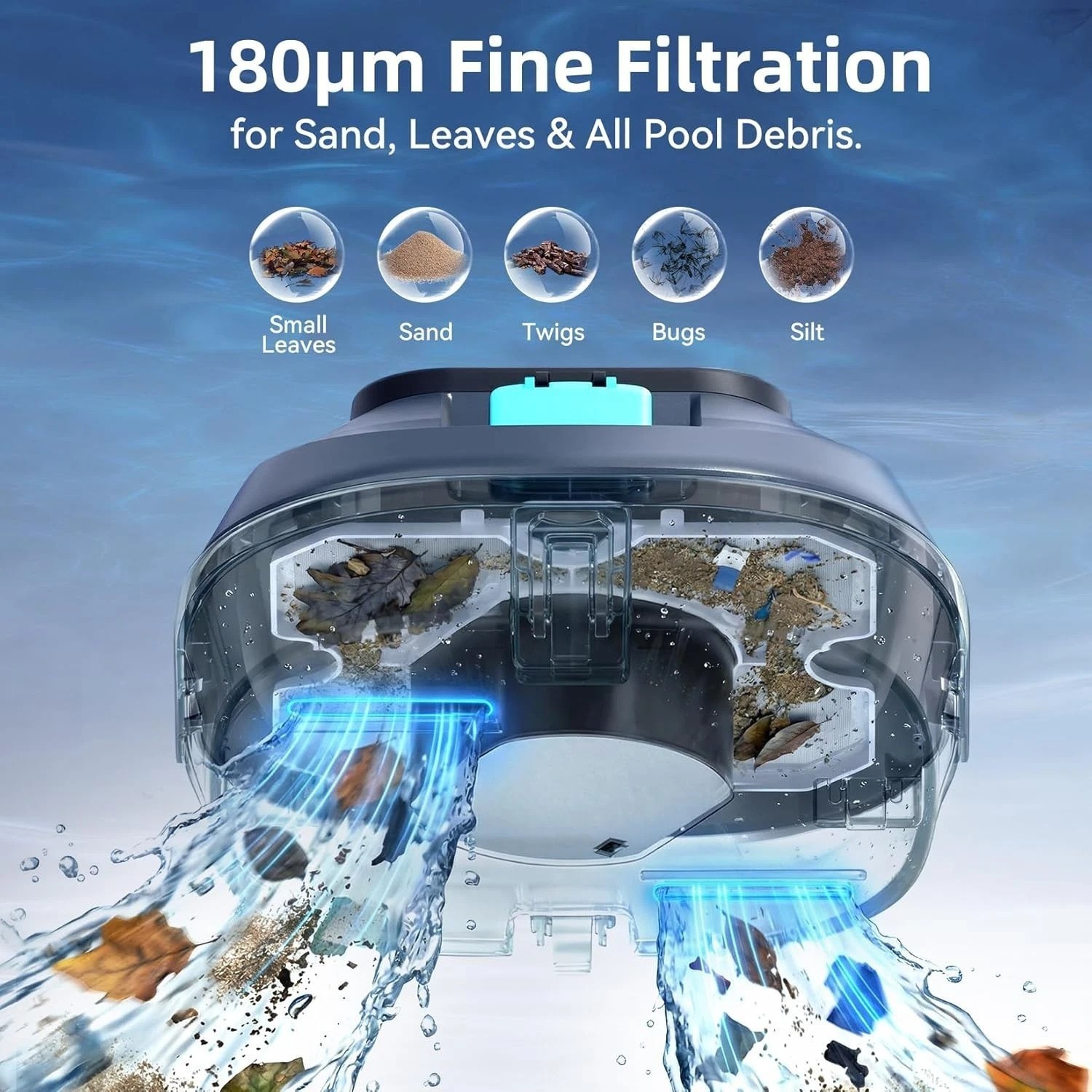 2026 X2 Robotic Pool Vacuum Cordless Cleaner 200-Minutes Runtime