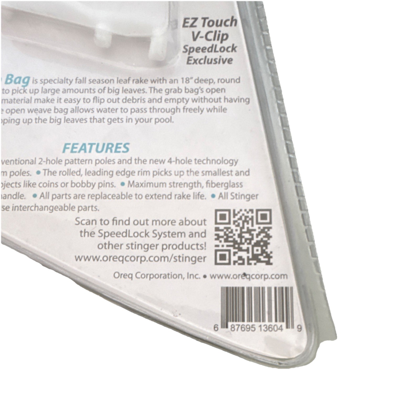 Stinger Leaf Rake Net SpeedLock System Super Light EZ Touch V-Clip