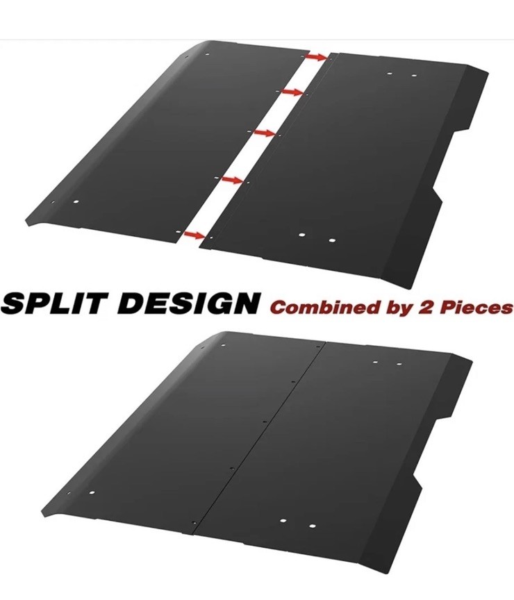Aluminum Roof for Polaris RZR PRO XP, Heavy Duty Black for 2 Seater 2020-2025