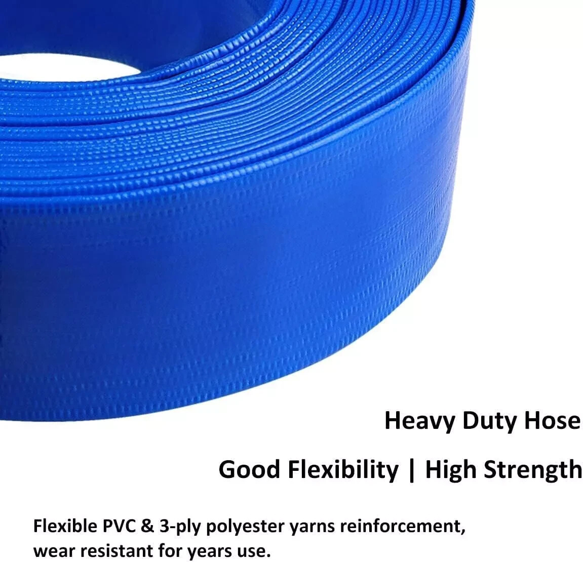 50/100ft Swimming Pool Filter Backwash Draining Hose Discharge Hose with Camlock