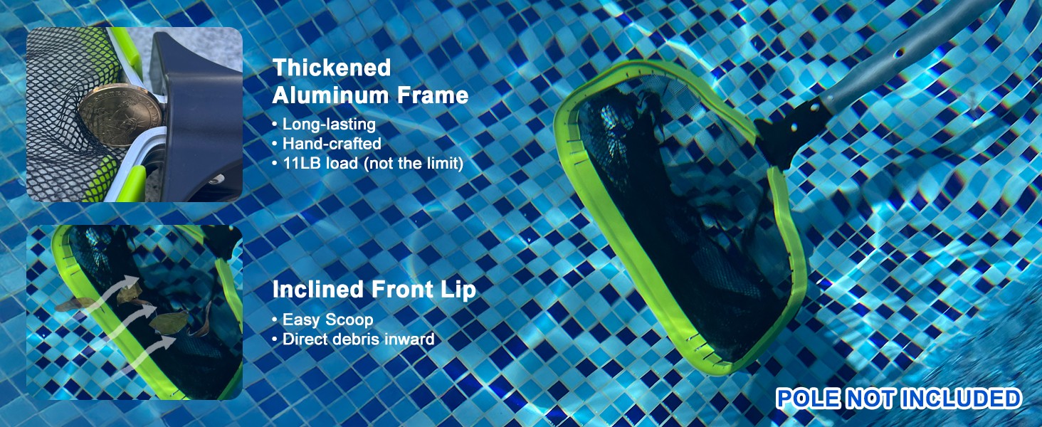 Pool Net, Professional Swimming Pool Leaf Skimmer Nets for Cleaning with