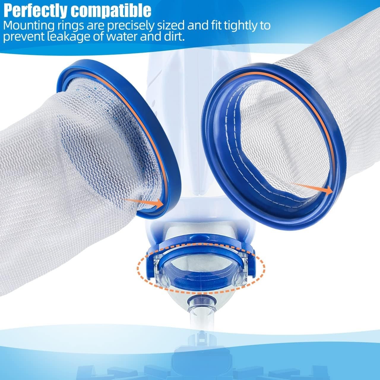 2-Pack Pool Vacuum Cleaner Reusable Filter Bag for Pool Blaster Water Tech Max &