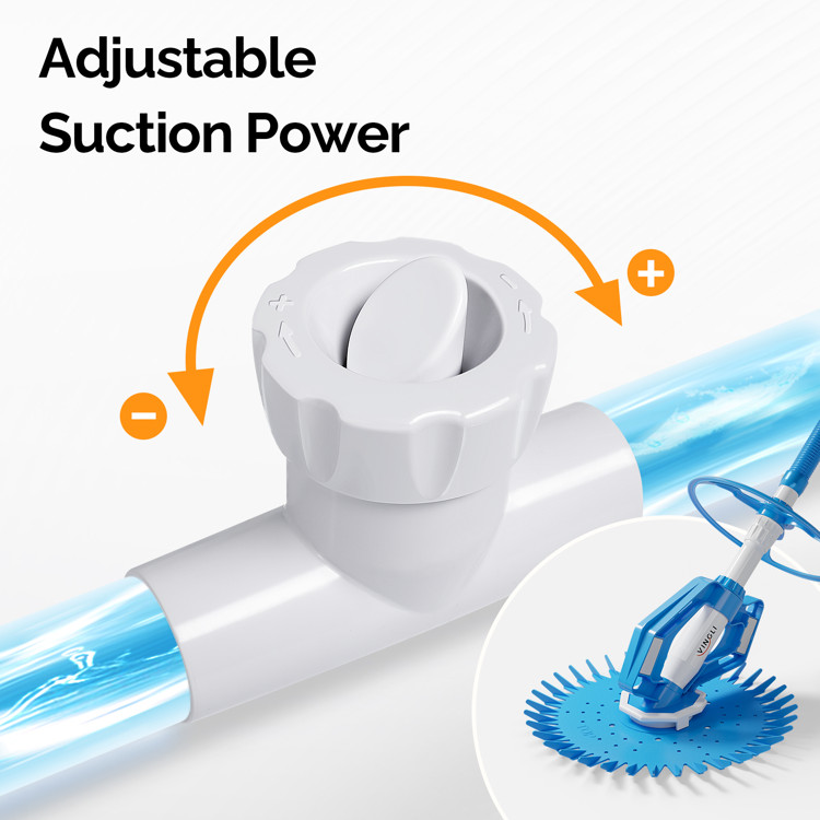 POOL VACUUM Cleaner Automatic SWEEPER Swimming Pool CREEPY Crawler 16&prime; HOSE Blue