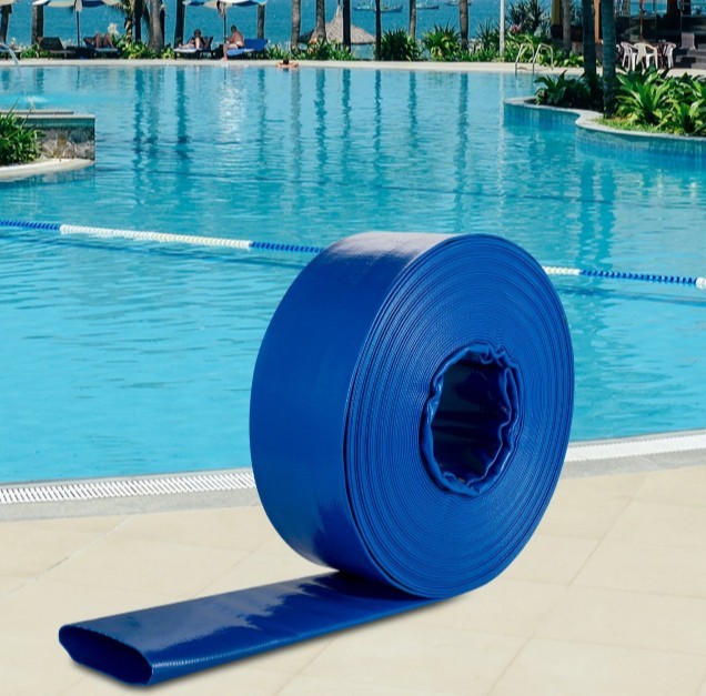VEVOR Discharge Drain Hose 1-1/2&Prime; (1.5) x 105&prime; PVC Lay Flat- Heavy Duty Backwash