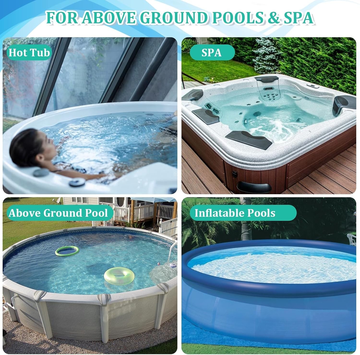Manual Pool Vacuum Cleaner with 3 Brushes and Telescopic Pole for Fast Cleaning