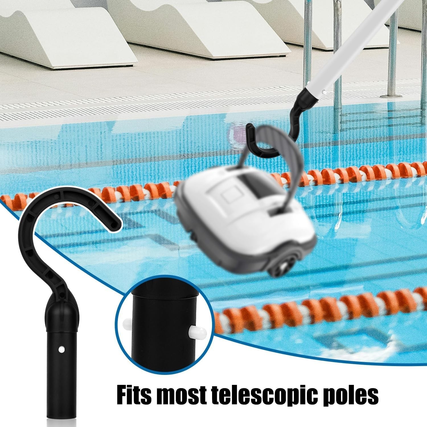 Pool Cleaning Tool Organizer Hooks, Heavy Duty Utility Hanger for Pool Skimme…