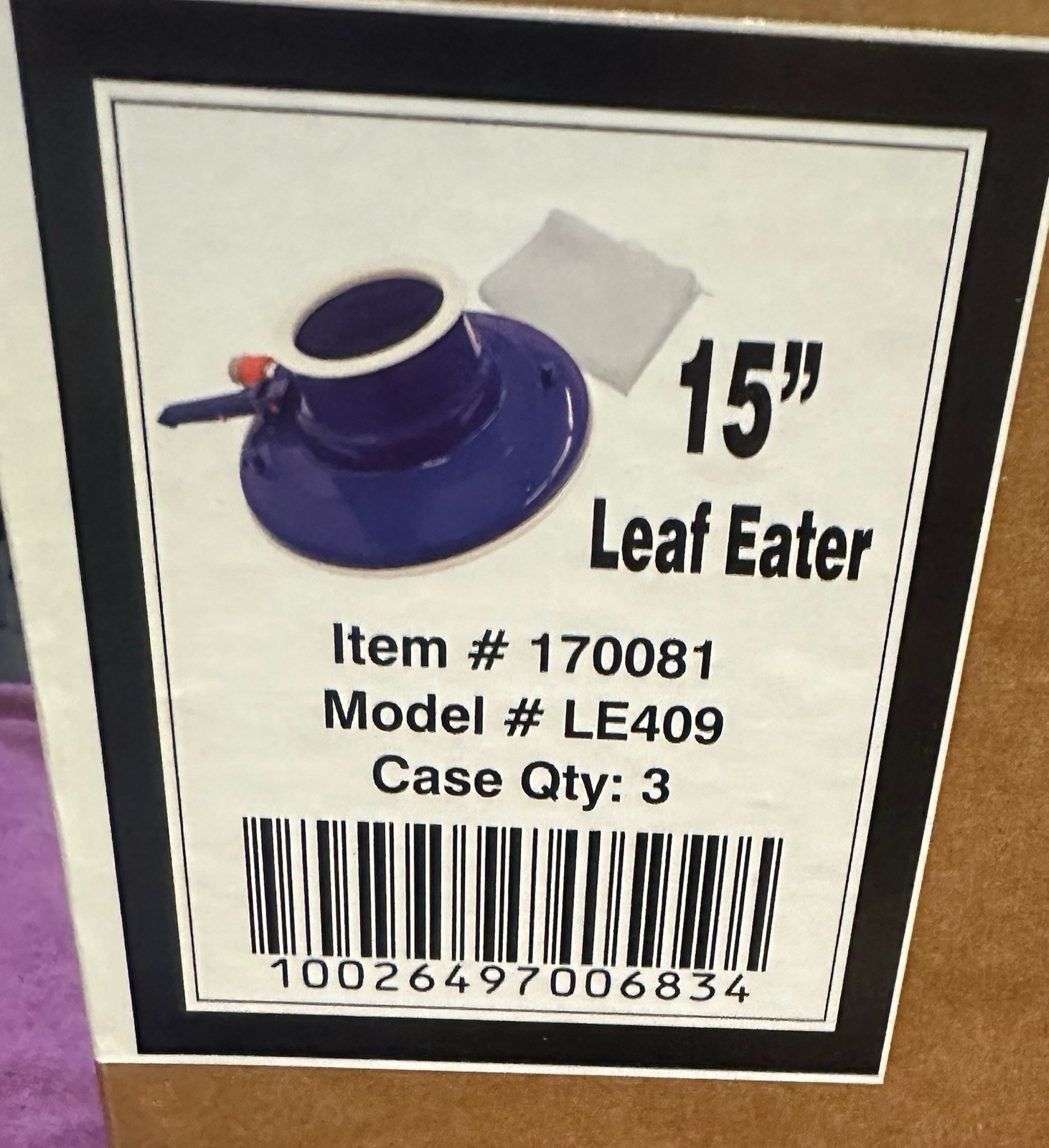 Aqua EZ Leaf Eater 15” Pool Vacuum Accessory Model # LE409 Item: 170081 SEALED