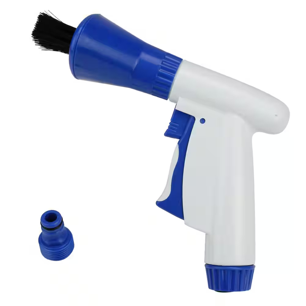 8 In. Blue and White Swimming Pool Filter Cleaning Spray Brush Head