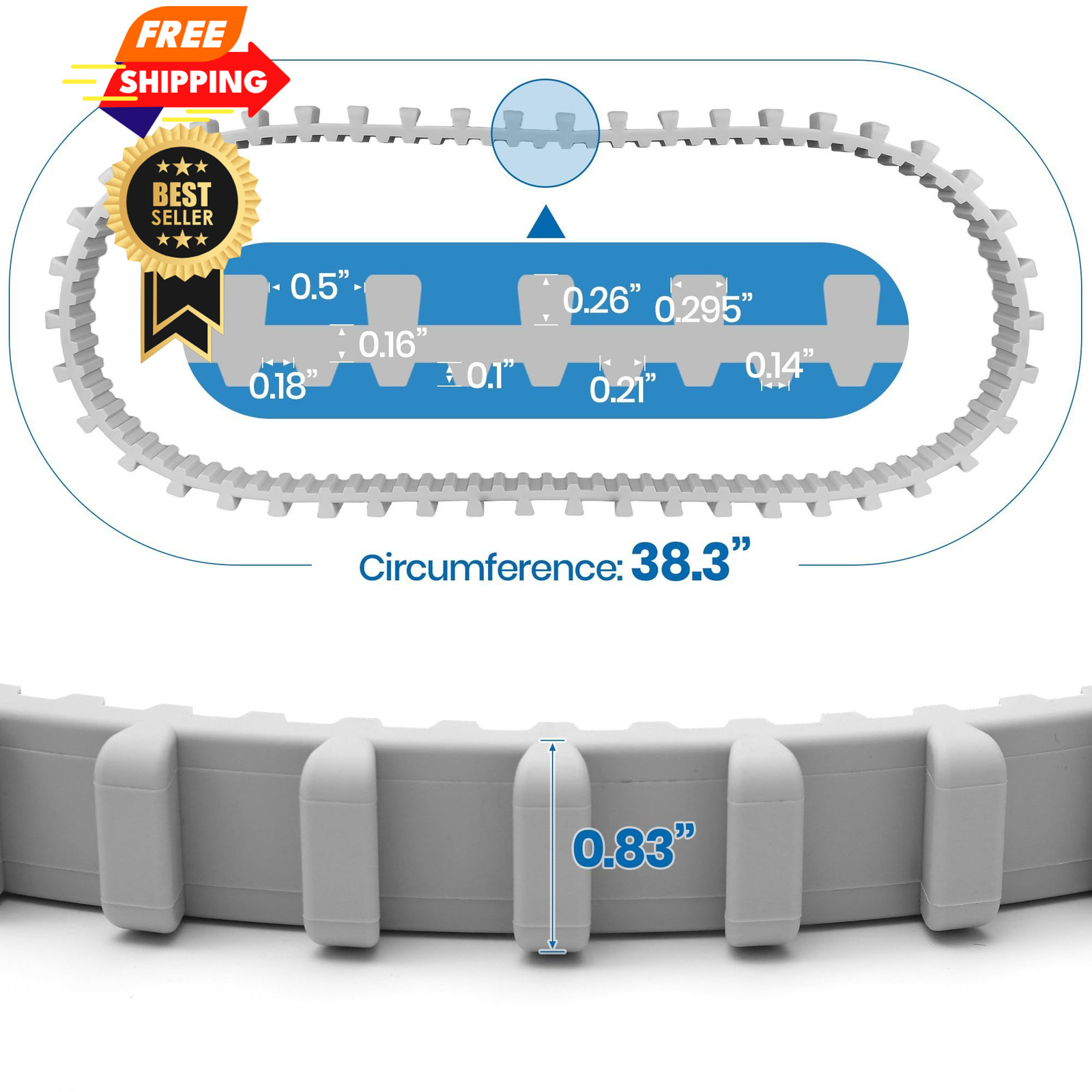 (2-Pack) Calvana Gray Pool Cleaner Timing Tracks, Compatible 9985006-R2,
