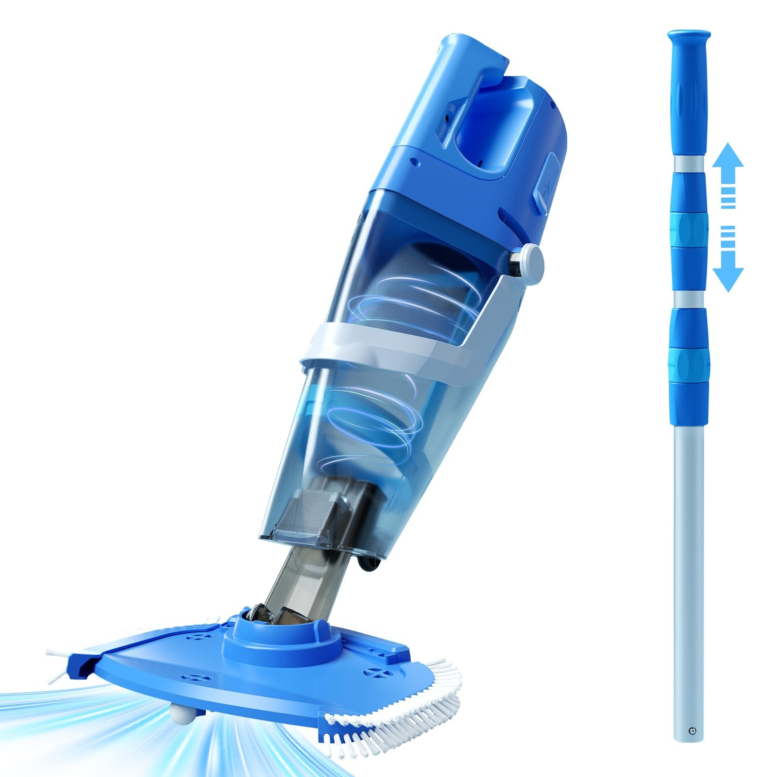 PACOVY Dark Blue Cordless Pool Vacuum 1590 GPH