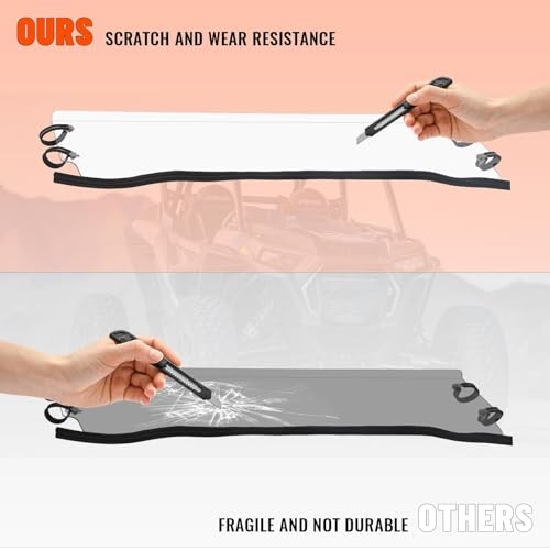 Clear Half Windshield Polycarbonate Compatible with Polaris 2008-2013 RZR 800