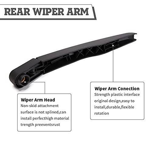 Rear Wiper Arm & Blade Kit, Exact-Fit Replacement for ford edge 2015-2024