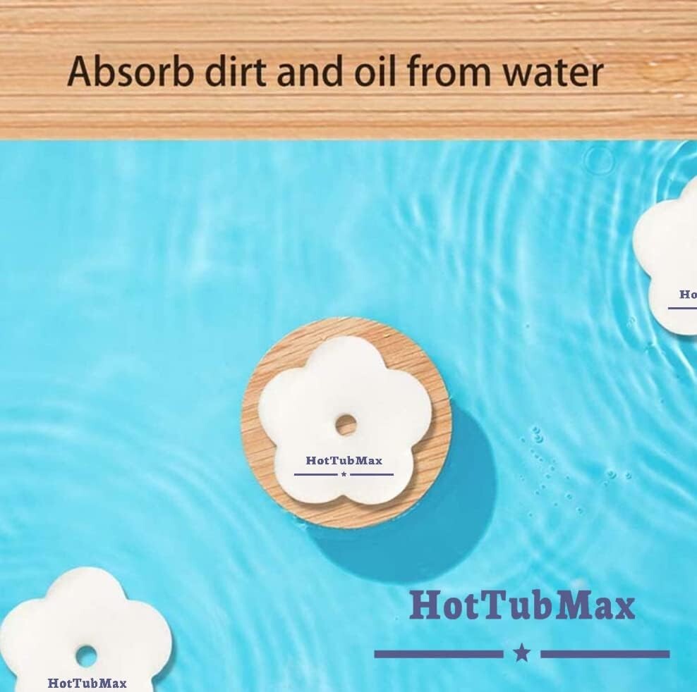 HotTubMax 4 Oil Absorbing Sponge Scum Absorber for Hot Tub – Individually Packed