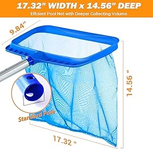 Pool Skimmer – Pool Skimmer Net without Pole, Swimming Pool Leaf Skimmer Net