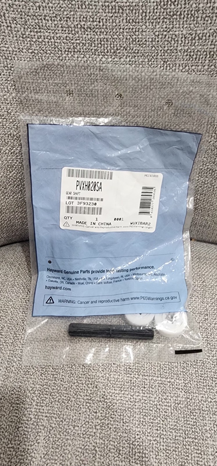 Hayward PVXH020SA Rear Gear Shaft Pool Vacuum Part NEW NIP FREE SHIPPING