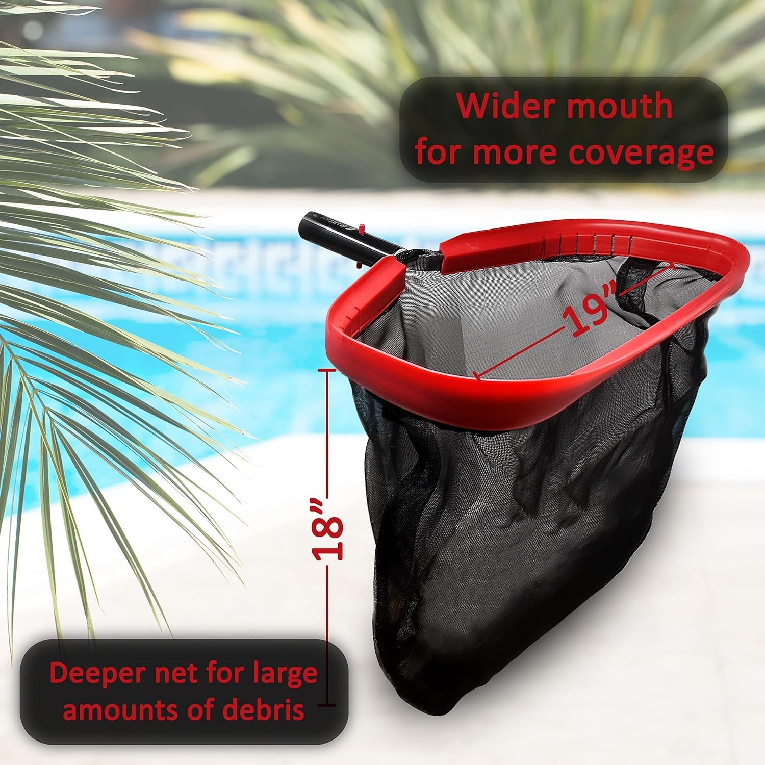 SKIMLITE MANUFACTURING SP400 Leaf Skimmer Net for Cleaning Pools 19&Prime; Heavy Duty