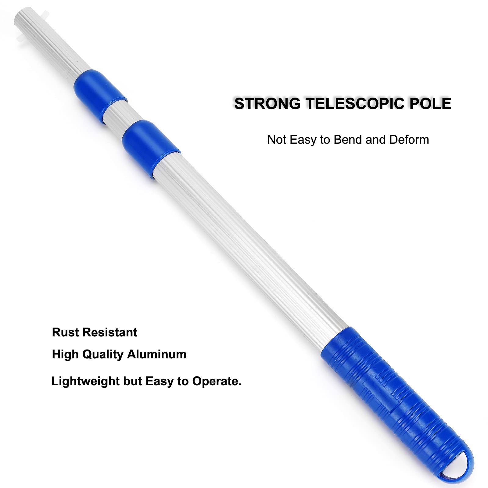 Evob Pool Skimmer Net with Adjustable 1740&Prime; Telescopic Pole Fine Mesh Net L…