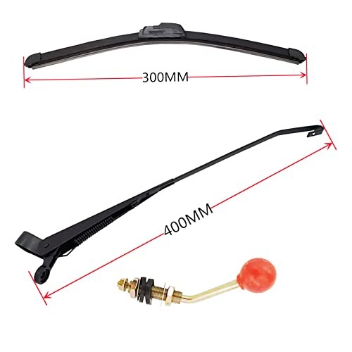 15.7 Inch Universal UTV Windshield Wiper Hand Front Operated Kit Compatible