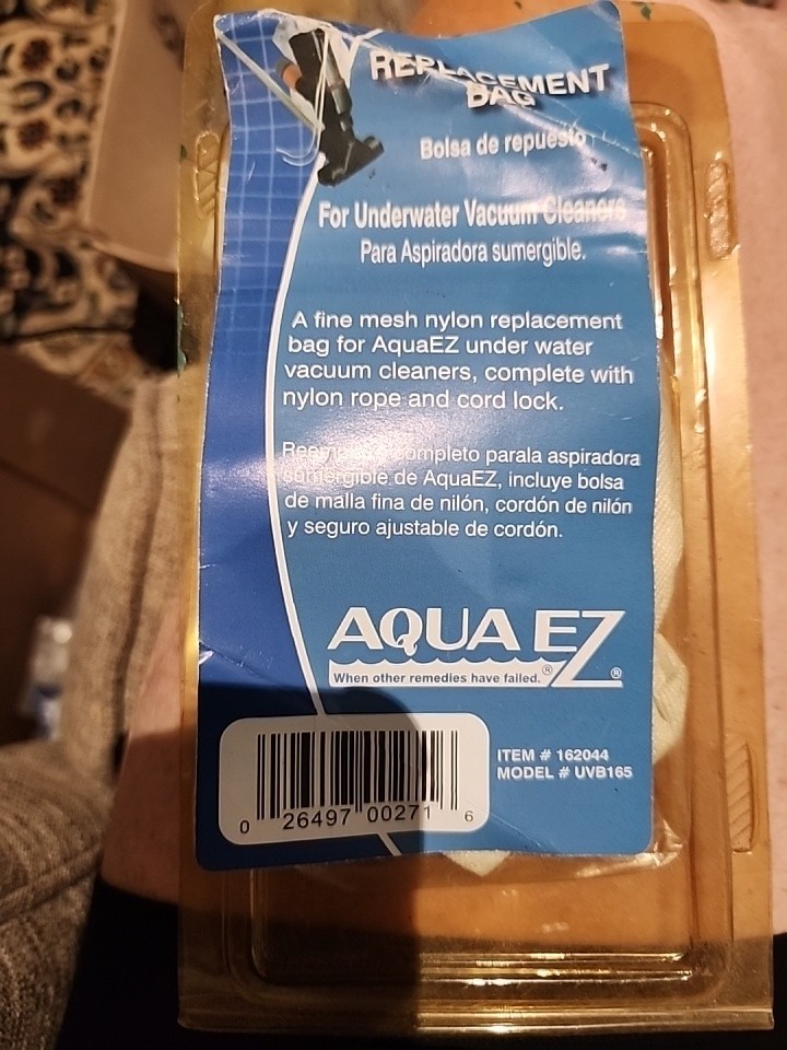 Aqua Ez ~Pool Clean Vacuum Replacement Bag – Nylon Fine Mesh Net With Pull Lock