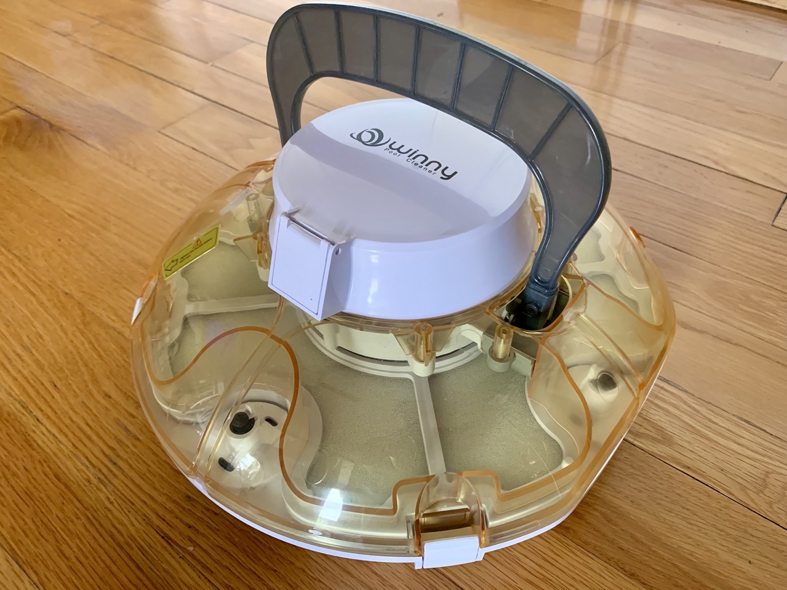Cordless Robotic Auto Pool Vacuum Cleaner, Self-Parking, 645 Sq.Ft, 60 Min, YELL