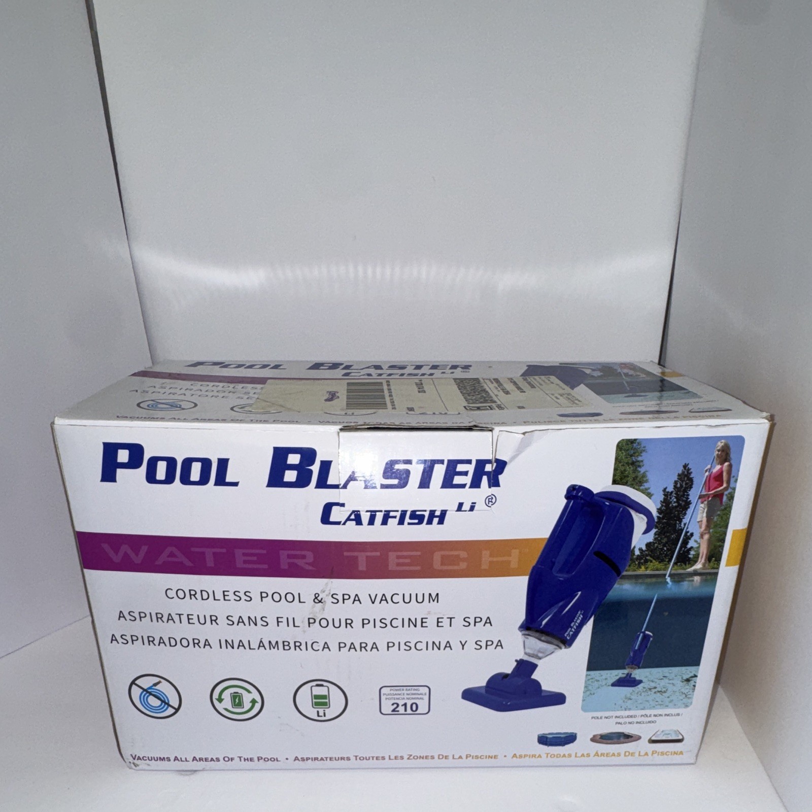 Pool Blaster Catfish Li Cordless Pool & Spa Vacuum Blue/White UL w/ Manuals