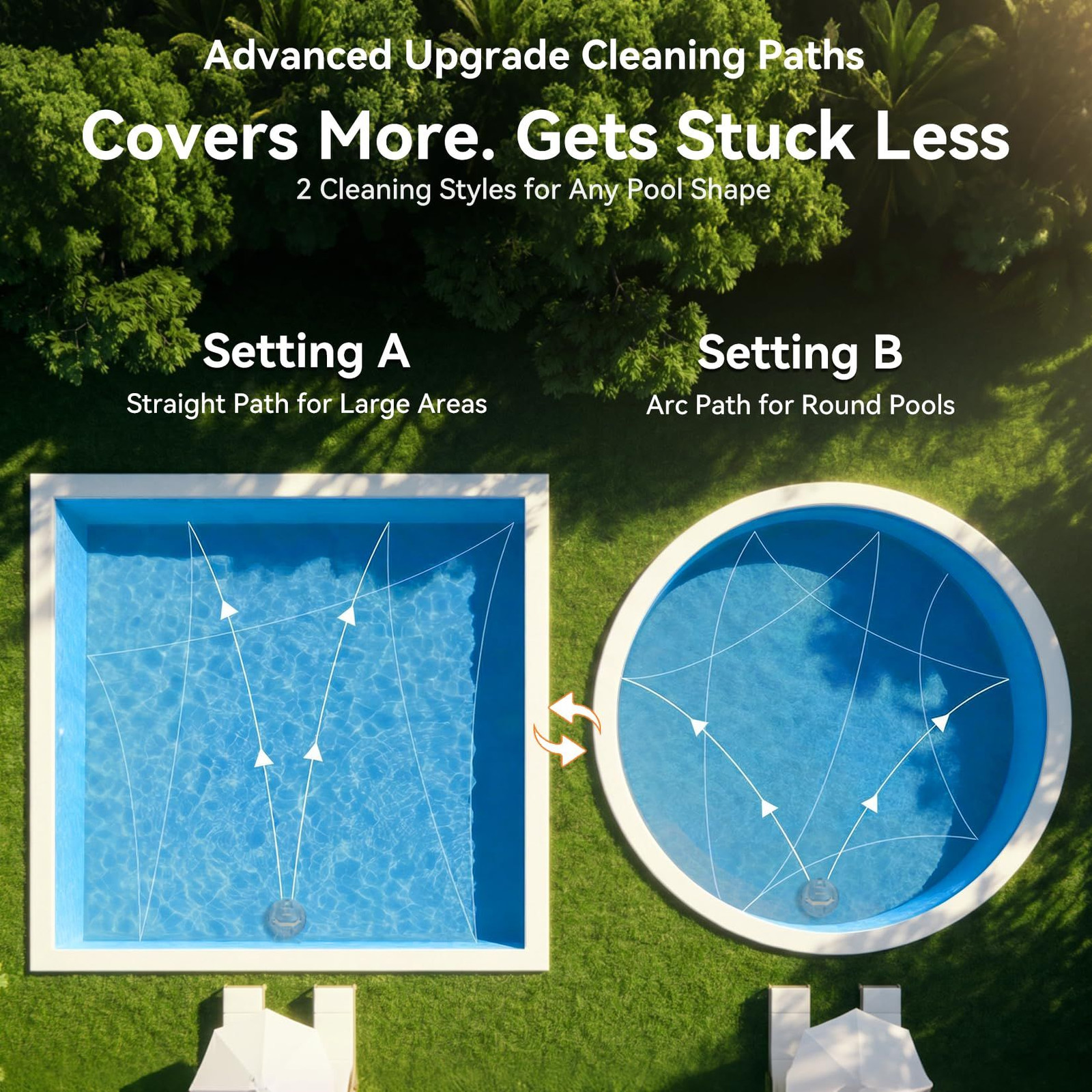 Coasteering Planet Edge Pool Vacuum for Above Ground Pool, 120-Min Light Grey