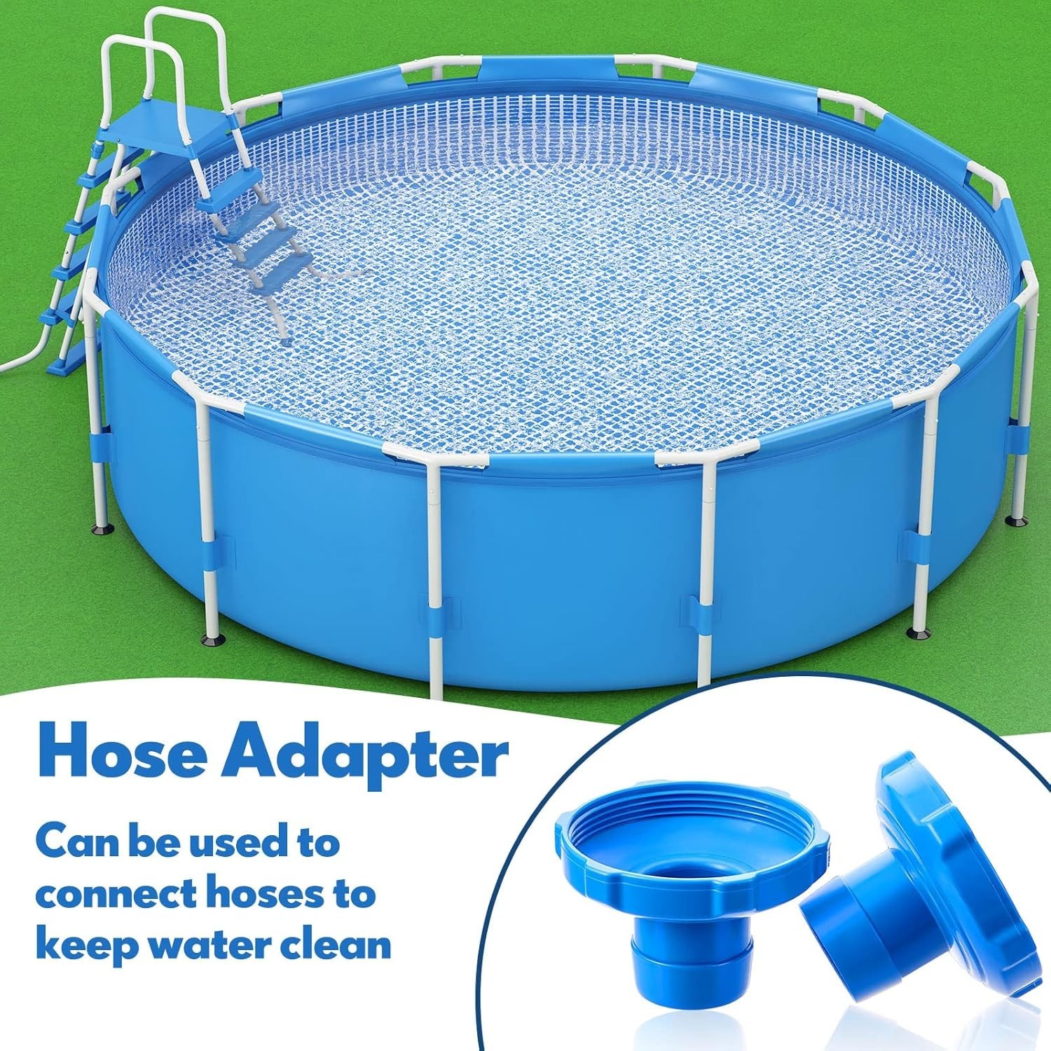 Convenient Pool Vacuum Hose Connector Set – 1 1/2&Prime; & 3 1/4&Prime; Compatibility