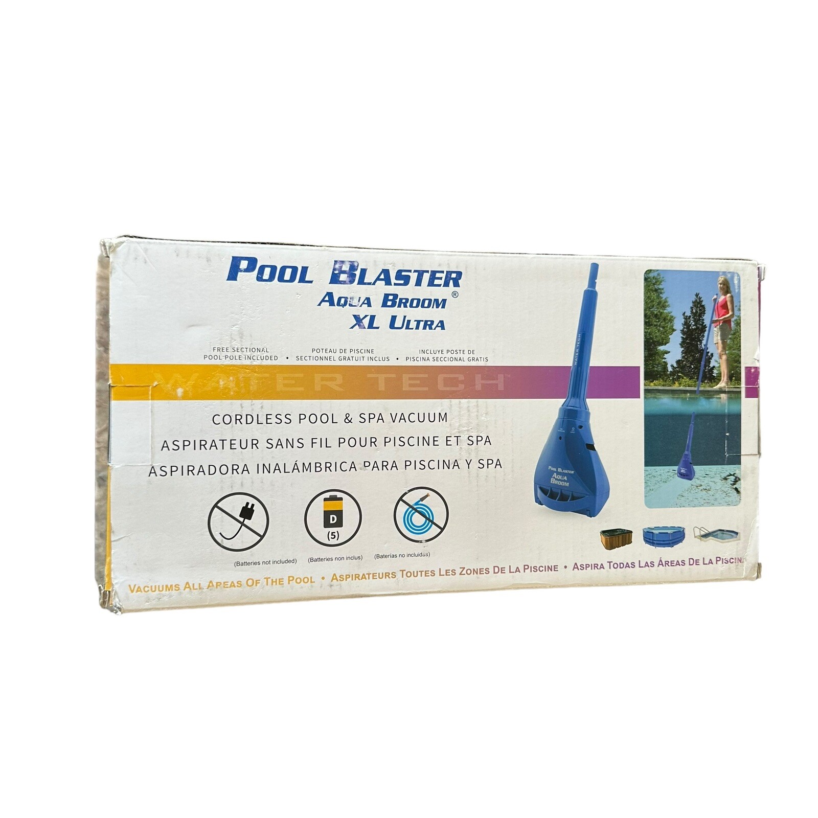 Pool Blaster Aqua Broom XL Ultra, Water Tech, Sectional Pool Pole New Open Box