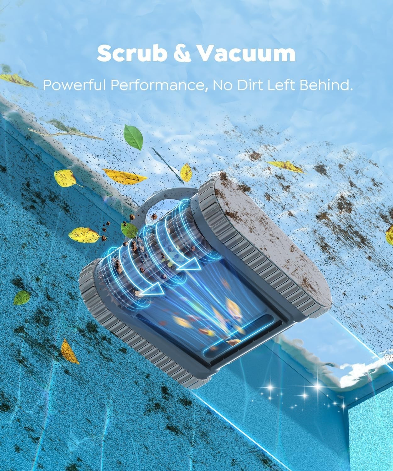 BRINBO C1 Cordless Robotic Pool Cleaner Wall & Waterline Cleaning Matte Onyx