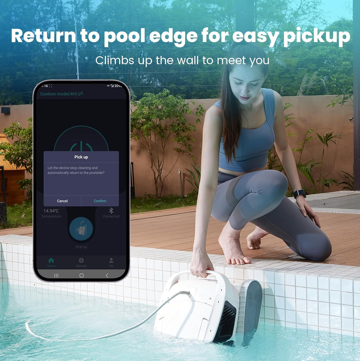 Poolmate Hydro 4 Pool Robot Cleaner for Inground & above Ground Pools | Floor, W