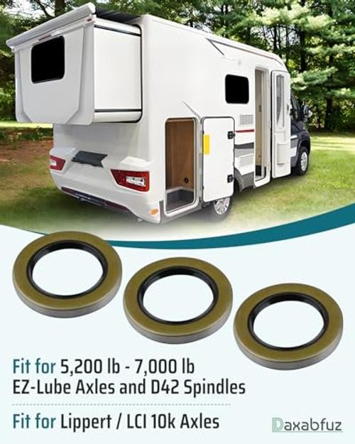 Double Lip Grease Seals Fit for 5200–7000 lb EZ-Lube Trailer Axles and D42