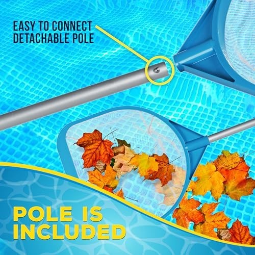 Pool Skimmer Net 30 Inch Fine Mesh Hand Held Spa Hot Tub Pond Cleaning Deep