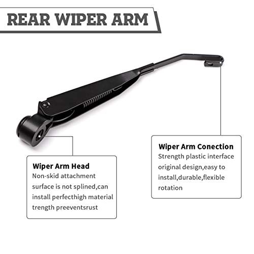 Rear Wiper Arm & Blade Kit,Exact-Fit Replacement for Grand Caravan 08-19