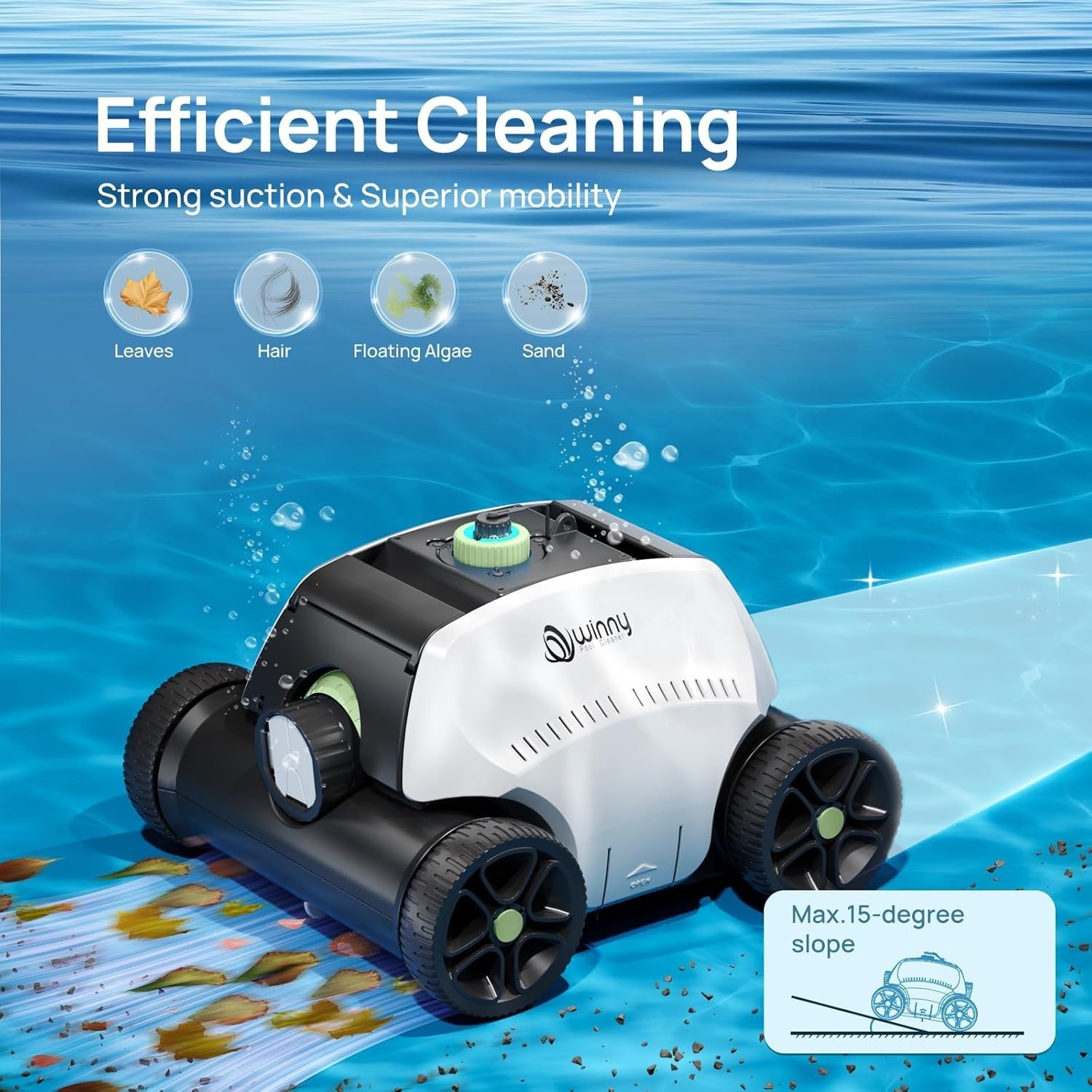 High-Powered 2640 GPH Suction Pool Cleaner