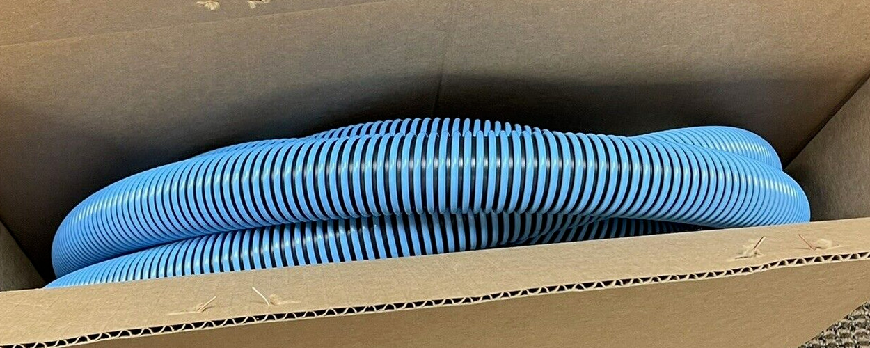 Blue Water Pool Vacuum Hose with Swivel Cuff, 1-1/2 inches by 35ft-NEW