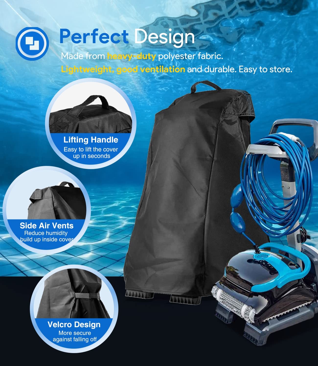 Replacement for Dolphin 9991794-R1 Robotic Pool Cleaner Classic Caddy Cover f…